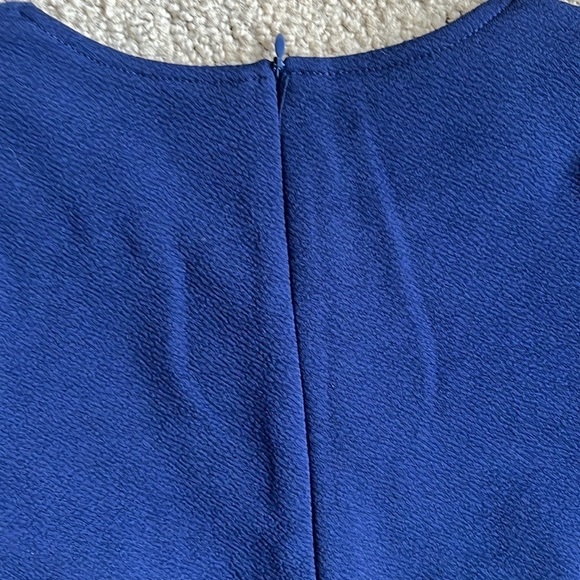 Owin Floral waist fit and flare 3-4 sleeve dress navy blue - Picture 8 of 11